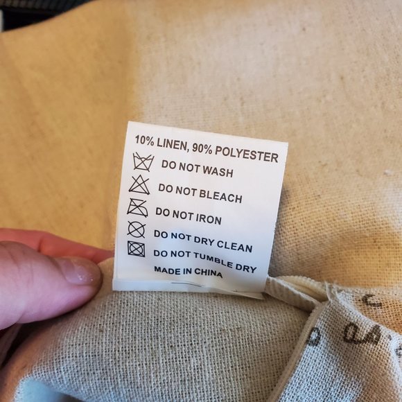 Set of two burlap pillow cases, pillow not included. - Picture 3 of 3